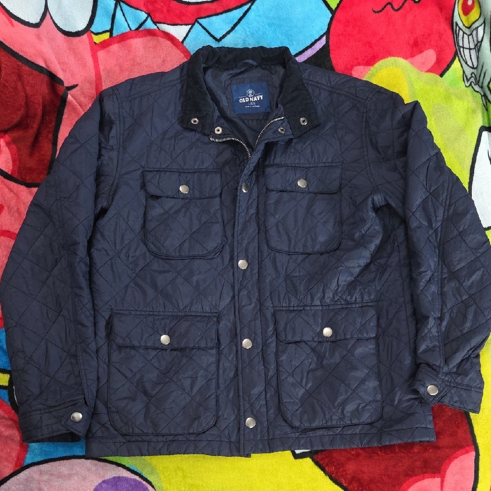 2/$25 MemorialDay Sale 🍪2 For$30 Old Navy Men's Dark Blue Quilted Jacket